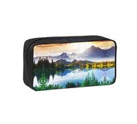 DNBCLEZK Mountain View Nature Simple Large-Capacity Pencil Case with Full Print,600d Oxford-Fabric,Durable Sturdy,Smooth Zipper, Pen Holder for School Office Travel