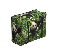 DNBCLEZK Panda Tree Large Tote Shopping Bag With Artistic Print,Water-Resistant Oxford-Fabric,Heavy Duty Carry Handles (28cm)