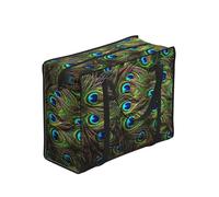 DNBCLEZK Peacock'S Feather Large Tote Shopping Bag With Artistic Print,Water-Resistant Oxford-Fabric,Heavy Duty Carry Handles (28cm)