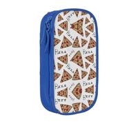 DNBCLEZK Pizza Pattern Double Layer Large Capacity Pencil Case,Print Polyester Oxford-Cloth Stationery Pouch with Multi Slots, Multi-Compartment Storage Bag