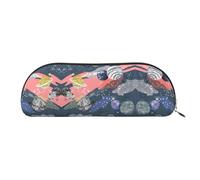 DNBCLEZK Planet Leather Pencil Case for Girls Boys,Print Cute Personalised Pencil Case Stationery Storage Bags