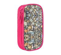 DNBCLEZK Pretty Stones Double Layer Large Capacity Pencil Case,Print Polyester Oxford-Cloth Stationery Pouch with Multi Slots, Multi-Compartment Storage Bag