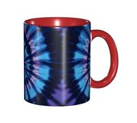 DNBCLEZK Purple Tie Dye Double Color Full Wrap Design Ceramic Mug,Coffee Cup with Smooth Gloss Finish, Heat-Resistant Safe, Ideal for Home, Office