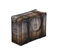 DNBCLEZK Rustic Stall Wooden Door Large Tote Shopping Bag With Artistic Print,Water-Resistant Oxford-Fabric,Heavy Duty Carry Handles (28cm)