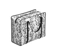 DNBCLEZK Snake Skin Black And White Large Tote Shopping Bag With Artistic Print,Water-Resistant Oxford-Fabric,Heavy Duty Carry Handles (28cm)