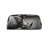 DNBCLEZK South Africa Animal Customizable Leather Zipper Pencil Case, Full-Print Design School and Office Stationery Holder (Personalized Pattern)