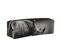 DNBCLEZK South Africa Animal Cute Leather Pencil Case,Premium Smooth Zipper Durable Metal Puller,Full-Print Designer Stationery Organizer for School Office
