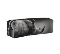 DNBCLEZK South Africa Animal Cute Leather Pencil Case,Premium Smooth Zipper Durable Metal Puller,Full-Print Designer Stationery Organizer for School Office