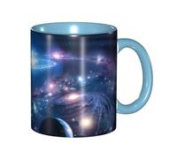 DNBCLEZK Space Planets Double Color Full Wrap Design Ceramic Mug,Coffee Cup with Smooth Gloss Finish, Heat-Resistant Safe, Ideal for Home, Office