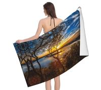 DNBCLEZK Sunset Microfiber Absorbent Bath Towel, Super Soft Quick-Dry Beach Towel With Vibrant Print,Lightweight Compact For Travel Swimming Gym Picnic Camping