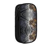 DNBCLEZK The Tree Double Layer Large Capacity Pencil Case,Print Polyester Oxford-Cloth Stationery Pouch with Multi Slots, Multi-Compartment Storage Bag