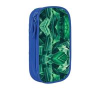 DNBCLEZK Tropical Banana Leaf Double Layer Large Capacity Pencil Case,Print Polyester Oxford-Cloth Stationery Pouch with Multi Slots, Multi-Compartment Storage Bag
