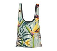 DNBCLEZK Tropical Landscape Foldable Reusable Shopping Bags,Print Waterproof Grocery Tote With Carry Pouch,Holds 50+Lbs,Compact Eco-Friendly Shopping-Bag For Travel
