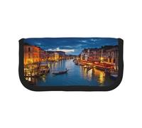 DNBCLEZK Venice Night Large Cute Canvas Pencil Case for Girls Boys,Print Personalised Pencil Case Stationery Storage Bags
