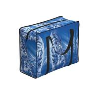 DNBCLEZK White Tiger Blue Large Tote Shopping Bag With Artistic Print,Water-Resistant Oxford-Fabric,Heavy Duty Carry Handles (28cm)