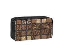 DNBCLEZK Wild Zoo Simple Large-Capacity Pencil Case with Full Print,600d Oxford-Fabric,Durable Sturdy,Smooth Zipper, Pen Holder for School Office Travel