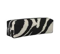 DNBCLEZK Zebra Animal Cute Leather Pencil Case,Premium Smooth Zipper Durable Metal Puller,Full-Print Designer Stationery Organizer for School Office