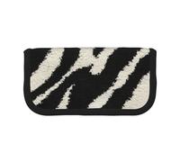 DNBCLEZK Zebra Animal Large Capacity Canvas Pencil Case with Full Print Black Trim,Multipurpose Makeup Bag Organizer, Double Zipper Closure (19x9x5 Cm)