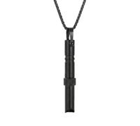 DNBVII Breathing Easy Necklace Mindfulness Breathing Stainless Steel Pendant Relieves Stress Anxiety Anxiety Quit Smoking Intricate Engraving for Men Women
