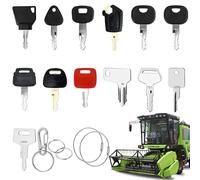 Dncvb 18 Pcs Lgnition Starter Set, Digger & Excavator Keys for Heavy Machinery: Plant Dumper, Excavator, Dump Trucks, Bulldozers