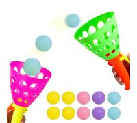 Dncvb Pop and Catch Ball Game with 2 Launch Baskets and 10 Balls, Kids Ball Games, Outdoor Indoor Game Activities for Kids, click and catch ball game, Outdoor Garden