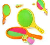 Dncvb Toss and Catch Game Set Sticky Bat and Ball Bat Ball Game with Sticky & Suction ball Outdoor Toys Beach Games Activities for Kids Ideal for Family Gathering