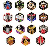 DND 5E Character Class + DM Hard Enamel Pins Set of 15 PCS Tabletop RPG Badges - Nerd Gift or Collection for Dungeons and Dragons, Dungeon Master and D&D Player