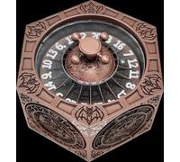 DND 7-in-1 Mechanical Rotating Dice, All-Metal DND Dice Set with Gift Box, Suitable for Dungeons & Dragons RPG, MTG, and D&D Role-Playing (Antique Red Copper)