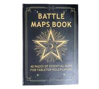 DND Battle Map Book - 39 Reusable Dry/Wet Erase Mats with 200+ Scenery Decals, 1" Grid & Lay-Flat Binding - Portable RPG Terrain Kit for Campaigns, Game Night & Miniature Battles