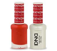 DND DAISY DUO (GEL POLISH & MATCHING NAIL LACQUER) - 474 - STRIKING RED 15ML BOTTLES