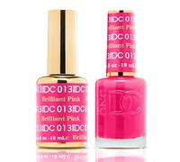 DnD DC Gel Brilliant Pink #013 Polish + FREE NAIL POLISH - - 2x18ml - Free matching Nail Polish included when buying UV LED Gel Nail Polish - Matching Colour Gel & Nail Polish