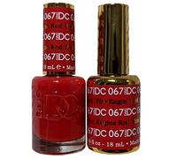 DnD DC Gel Polish + LACQUER NAIL POLISH - Fire Engine Red - 2x18ml matching Nail Lacquer included when buying UV LED Gel Nail Polish - Matching Colour Gel & Nail Lacquer