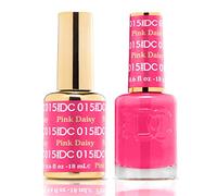 DnD DC Pink Daisy #015 Gel Polish + FREE NAIL POLISH - - 2x18ml - Free matching Nail Polish included when buying UV LED Gel Nail Polish - Matching Colour Gel & Nail Polish