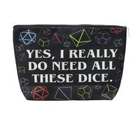 DND Dice Bag,Black Dice Organizer Case Pouch for D&D RPG Dungeons and Dragons Board Game,DND Gifts for Men Women Game Lover