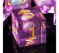 DND Dice Set, 7 Pieces Polyhedral Handmade Resin D&D Dice with Planets Inside DND Dice Set for Dungeons and Dragons Pathfinder RPG MTG Pathfinder