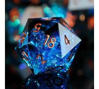 DND Dice Set 7pcs D4 D6 D8 D10 D12 D20 D% Polyhedral Handmade Resin Sharp Edged D&D Dice for Dungeons and Dragons Pathfinder Roll Playing Table Games RPG MTG Games with Gift Box