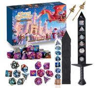 DND Dice Set Advent Calendar 2025, Christmas D&D Dice Advent Calendar 24 Days, Vacation Countdown Calendar for Dungeons and Dragons RPG Gifts, MTG, Gamers Role Players, Kids
