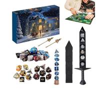 DND Dice Set Advent Calendar 2025, Christmas D&D Polyhedral Dice Advent Calendar, 24 Days Countdown Dragons Gifts, Role Playing Table Game