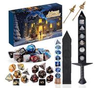 DND Dice Set Advent Calendar 2025, Christmas D&D Polyhedral Dice Advent Calendar, 24 Days Countdown Dragons for Gamers Role Players (1pcs)