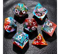 DND Dice Set Octopus Resin D&D Dice 7pcs Dungeons and Dragons MTG RPG Ttrpg Pathfinder Roleplaying D and D D20 D12 D10 D8 D6 D4 Dice with Box