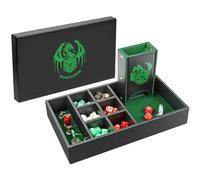 DND Dice Tray & Tower Storage Box, 1-2 Player D&D Dice & Miniature Storage, Ideal RPG Accessories Gifts for Dungeons and Dragons MTG DM & Player