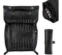 DND Dice Tray with Dice Bag, 2 in 1 Dice Tray Bag, PU Leather DND Dice box, Dice Roll Tray, DND Dice accessories and Storage, DND Tray for DND, RPG