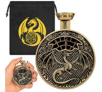 DND Dragon and Cthulhu Press-to-Spin Dice Spinner, Metal All-in-1 Roll Dice