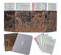 DND Dungeon Master Screen Four-Panel with Pockets