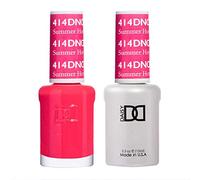 DND Duo Gel & Nail Polish Set - Summer Hot Pink 414-2x15ml
