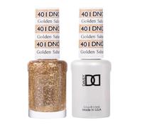 DND Gel Polish Set, Yellow Collection, UV/LED Gel Polish and Air Dry Nail Lacquer, Matching Chip-Free Polish Duo, 401 Golden Sahara Star, 0.5 Fl Oz