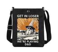 DND Gift Get In Loser We're Playing DND Crossbody Bag Minimalist DND Crossbody Bag DND Group Gift Dungeon Master Handle Bag (CB, Get In Loser CB-PY2)