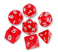 DND Polyhedral Dice Set with a Black Dice Bag for D&D RPG MTG Role Playing Table Games RPG Polyhedral Dice for Dungeon and Dragons Playing Games 7-Die Set (Red Transparent Dice)