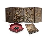 DND Role Play Set - DM Screen, RPG Journal A5, 7 Dice and Dice Tray
