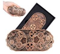 DND Spinner Dice - 7-in-1 Metal Dice Set with Rotating Spinner Design & 3D Fantasy Motifs for Dungeons & Dragons | Polyhedral DND Dice Set for RPG Players, DM & Tabletop Games (Ancient red Copper)